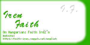 iren faith business card